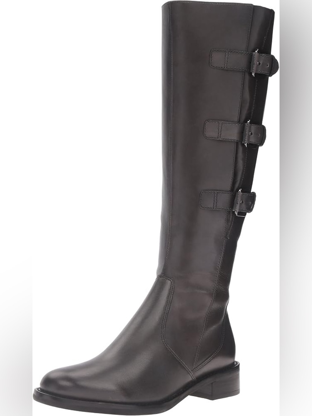Ecco Hobart Leather Knee-High Boots Black Size 41